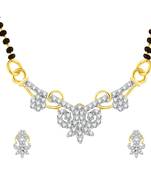Mangalsutra Pendant & Earrings Set With Chain