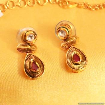 Ruby Emerald Kundan Meenakari Necklace Set 2