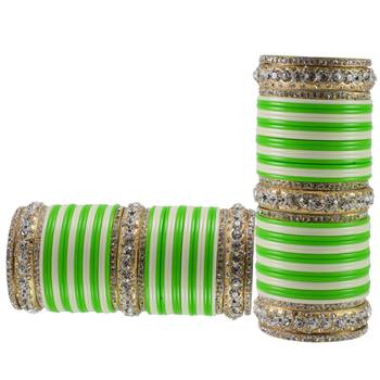 Extra Large Size  Brass & Acrylic Bangles Color Multicolor 2