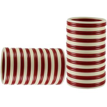Extra Large Size  Acrylic Bangles Color Maroon & White 2