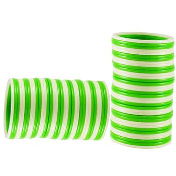 Extra Large Size  Acrylic Bangles Color Green & White 2