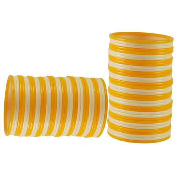 Extra Large Size  Acrylic Bangles Color Yellow & White 2