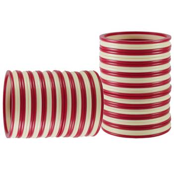 Extra Large Size  Acrylic Bangles Color Pink & White 2
