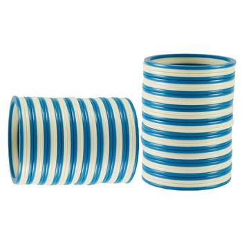 Extra Large Size  Acrylic Bangles Color Light Blue & White 2