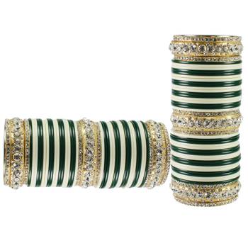 Extra Large Size  Brass & Acrylic Bangles Color Multicolor 2