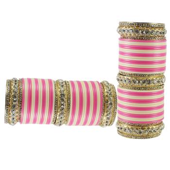 Extra Large Size  Brass & Acrylic Bangles Color Multicolor 2