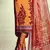 Orange Embroidered Georgette Semi Stitched Salwar With Dupatta