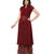 Maroon Chiffon Plain kurti