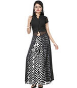 Black Chiffon Plain kurti