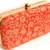 Red clutches embroidered