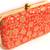 Red clutches embroidered