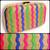Multicolor clutches embroidered