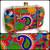 Multicolor clutches embroidered
