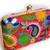 Multicolor clutches embroidered