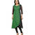 Green and Black net Plain kurti