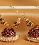 Gorgeous Huge Hoop Temple Designer Earrings