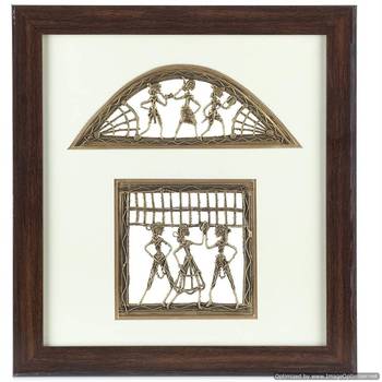 Handcrafted Tribal Metal Craft With Rosewood Frame_02 1