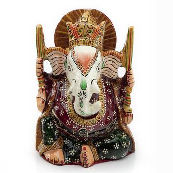 Handpainted Enamelled Metal Ganapati 1