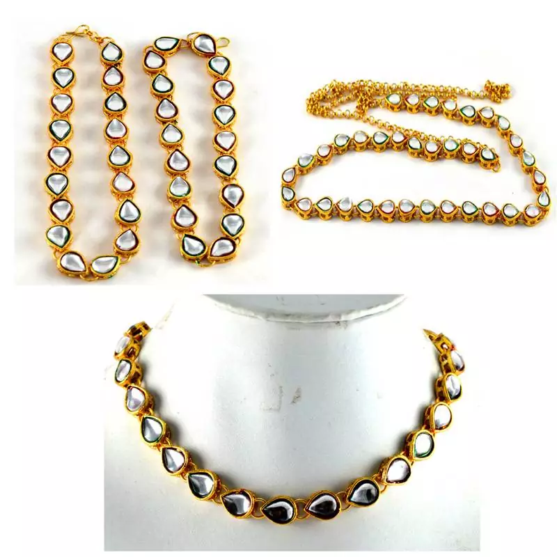 Matching Combo Anklet Kamarbandh Necklace