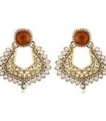 Gold polki danglers drops
