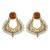 Gold polki danglers drops