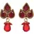 JFL - Traditional Ethnic Red Gold Designer Dangler Earring.