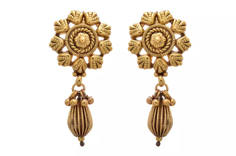 Golden gold plated  danglers drops