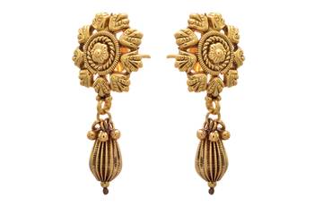 Golden gold plated  danglers drops 2