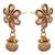 JFL - Fab Floral Designer White One Gram Gold Plated American Diamond Polki Earrings 