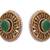 Green gold plated pearl studs