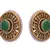 Green gold plated pearl studs