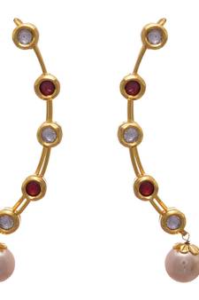 Red gold plated  ear cuffs