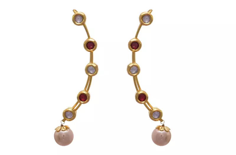 Red gold plated  ear cuffs