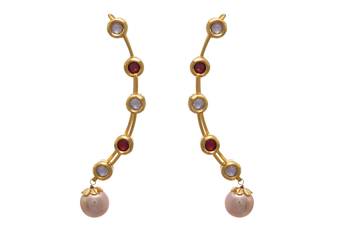 Red gold plated  ear cuffs 1