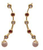 Red gold plated  ear cuffs