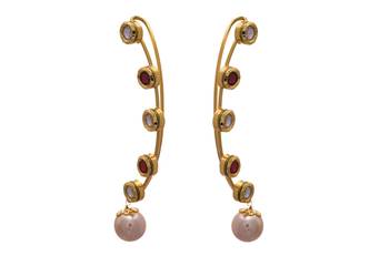 Red gold plated  ear cuffs 2