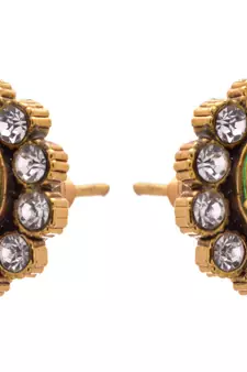 Blue gold plated diamond studs