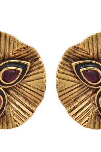 Red gold plated  studs