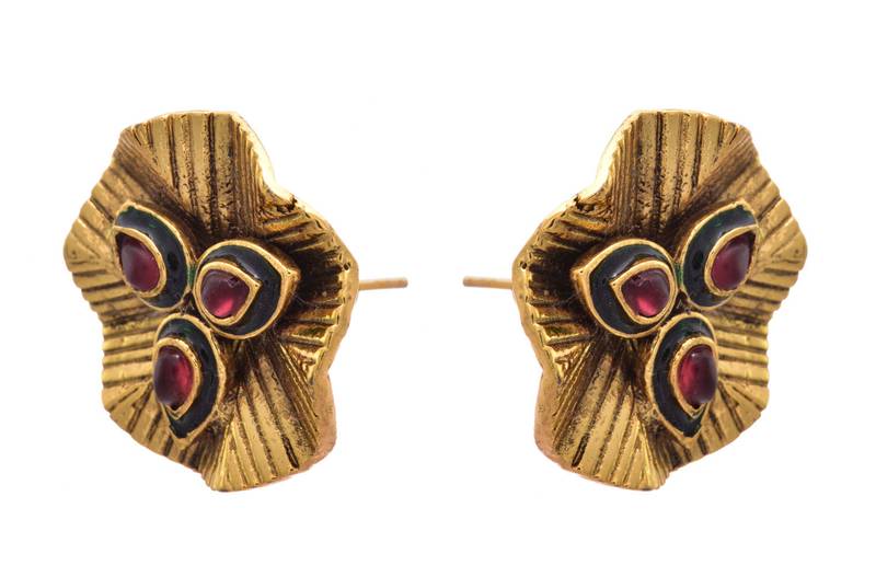 Red gold plated  studs
