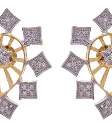Golden gold plated american diamond studs