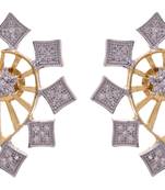 Golden gold plated american diamond studs