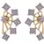 Golden gold plated american diamond studs