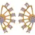 Golden gold plated american diamond studs