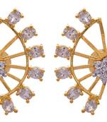Golden gold plated american diamond studs