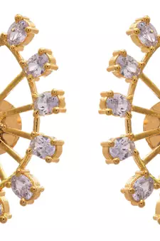 Golden gold plated american diamond studs
