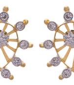 Golden gold plated american diamond studs