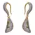 Green gold plated american diamond earrings