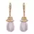 Golden gold plated american diamond earrings