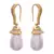 Golden gold plated american diamond earrings