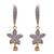 JFL - Fab Floral White One Gram Gold Plated Cz Diamond Earrign for Girl & Women